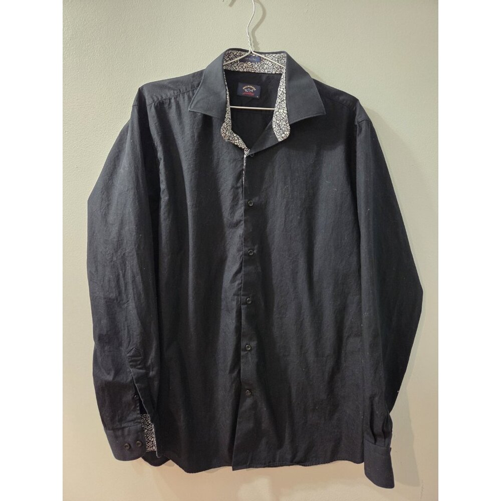 Paul & Shark Yachting Men Black Long Sleeves Shirt Size 42 Made in Italy...